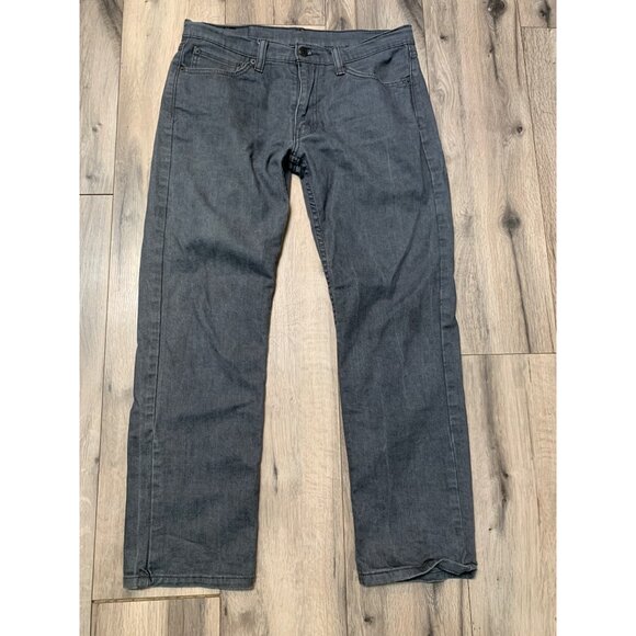 Levi Men’s 514 W 33 L 32 Gray Slim Straight Stretch Denim Jeans - Picture 1 of 6